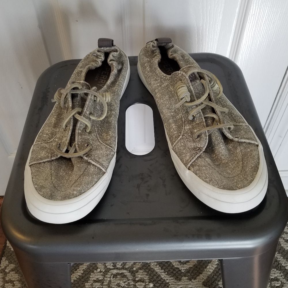 Sperry Women's  Top Sider  Gray White  Size 10